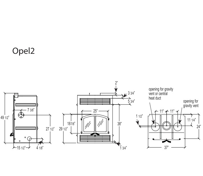 Rsf Opel 2 Plus Wood Fireplace Monroe Fireplace