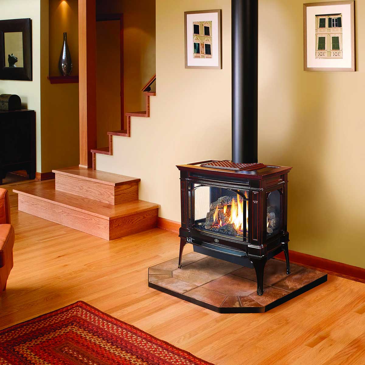Lopi Berkshire Deluxe Medium Gas Stove - Monroe Fireplace